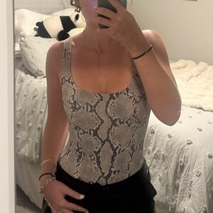 Snake print aritzia body suit